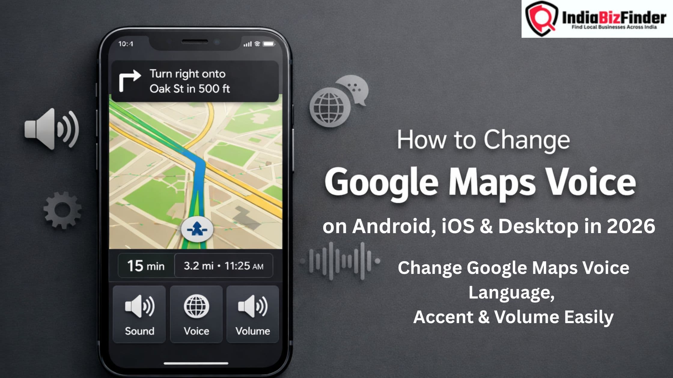 how to change google maps voice