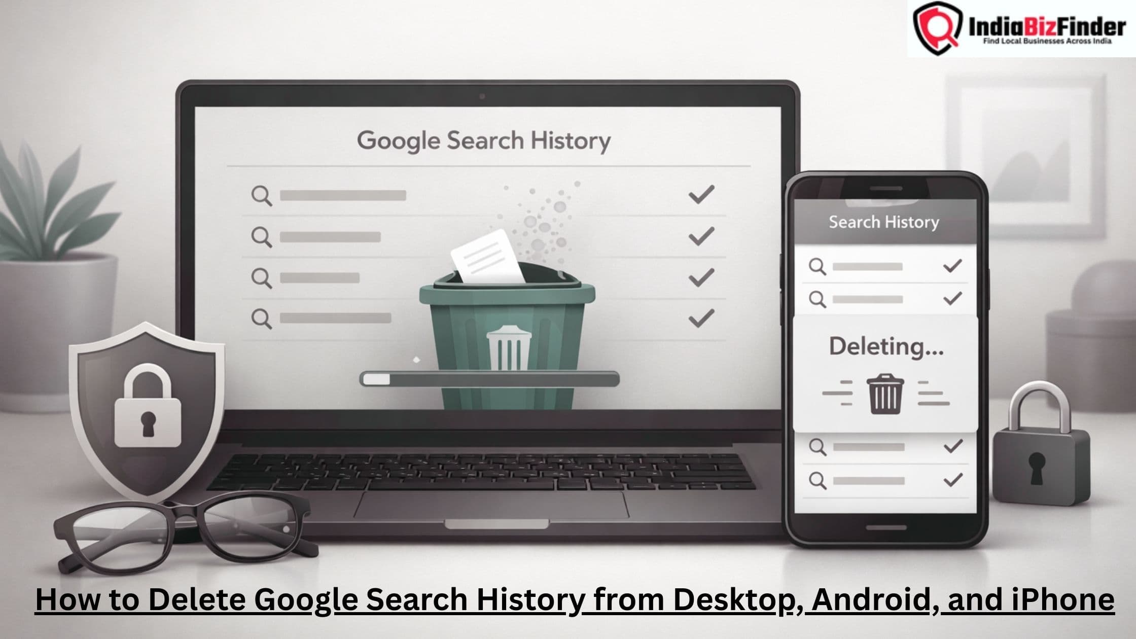 how to delete google search history